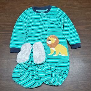 Lion footie pajamas